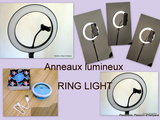 VIDÉO - ring light anneau lumineux + trépied + luciole pour selfie