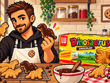 Biscuits dinosaures au chocolat