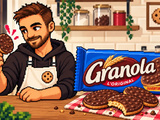 Biscuits nappés chocolat au lait façon Granola