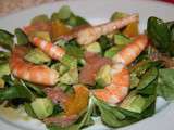 Salade fraîche Crevettes et saumon