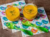 Soupe froide carottes, coco et citron vert (au Thermomix et sans)