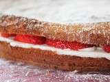 Sponge cake ricotta fraises