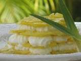 Mille feuilles d'ananas et sa crème fouettée à la vanille Bourbon