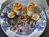 Œuf mollet - crevettes grises ( très simple )