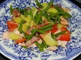 Salade Liégeoise au saumon et tomates