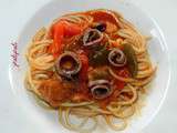 Spaghettis aux poivrons et anchois