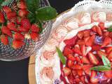 Pavlova fraises et chantilly mascarpone vanille