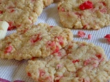 Cookies chocolat blanc et pralines roses