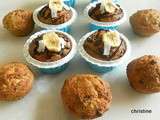 Muffins ou cupcake banane-coco-choco
