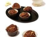 Muffins aux 2 chocolats noisettes sans lactose