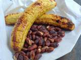 Boli ati epa - Plantain rôtie et cacahuètes, street food du Nigeria