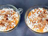 Petite crème à la carotte, lait de coco et spéculoos (une recette bio)