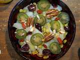 Salade tiède au fenouil, pois cassés et mini-kiwi