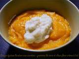 Soupe épaisse bicolore aux carottes – pommes de terre, chou-fleur crème à l’ail