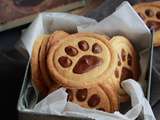 Biscuits choco-noisettes  Pattes de chat 