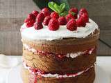 Dessert de Fêtes des Mères: Chiffon Cake aux Framboises & Sirop de Framboises-Rose