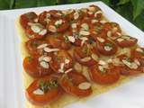 Tarte moelleuse aux abricots thym et amandes