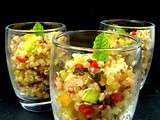 Taboule de quinoa boulghour aux legumes grilles