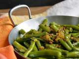 Haricots verts à l'indienne {Curry et Graines de Moutarde}