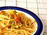 Spaghetti Fleurs de Courgettes et Roquette sauvage