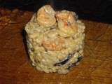 Blésotto crevettes et champignon