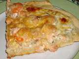 Pizza saumon et crevettes