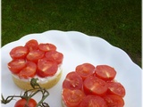 Tartelettes de Polenta, Tomates Cerises et Chèvre Frais