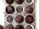 Muffins double chocolat                                    (avec courgettes râpées)