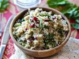 Salade de quinoa au poulet, épinards et érable