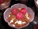 Coupe framboise crumble de speculoos