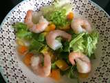 Salade aux crevettes et poivrons