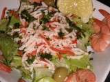 Salade solo aux crevettes