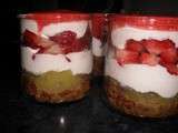 Verrine cheesecake aux fraises