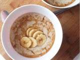 Porridge à la banane et sirop d'érable pour le petit dej' ♥