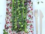 Salade verte bio à l'huile de truffe { AsPeRgEs, EdAmAnEs & PeTiTs-pOiS }