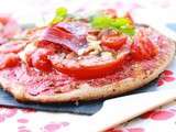 Tarte fine tomate, feta & prosciutto { Facon pizza }