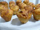 Mini muffins aux lardons, oignons et gruyère râpé