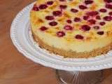 Cheesecake à l'eau de rose & aux framboises