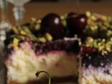 Cheesecake pistaches & gelée de cerises