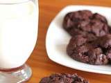 Cookies extra moelleux à la confiture de fruits rouges & au chocolat