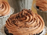 Cupcakes au chocolat & ganache chocolat