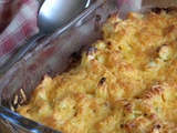 Gratin de spätzle aux lardons & poireaux
