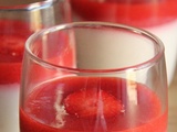 Panacotta au miel & coulis de fraises