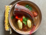 Bouillabaisse de rouget grondin et sa rouille au safran