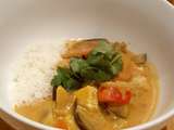 Curry rouge aux légumes et au lait de coco