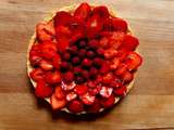 Tarte mangue-passion fraises et framboises