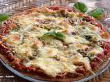 Pizza aux 2 fromages, sauce verde et quinoa