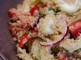 Salade de quinoa, aux tomates cerises, au concombre et à la menthe
