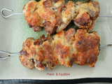 Brochettes de poulet au parmesan