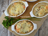 Cassolette de Saint Jacques et crevettes aux champignons